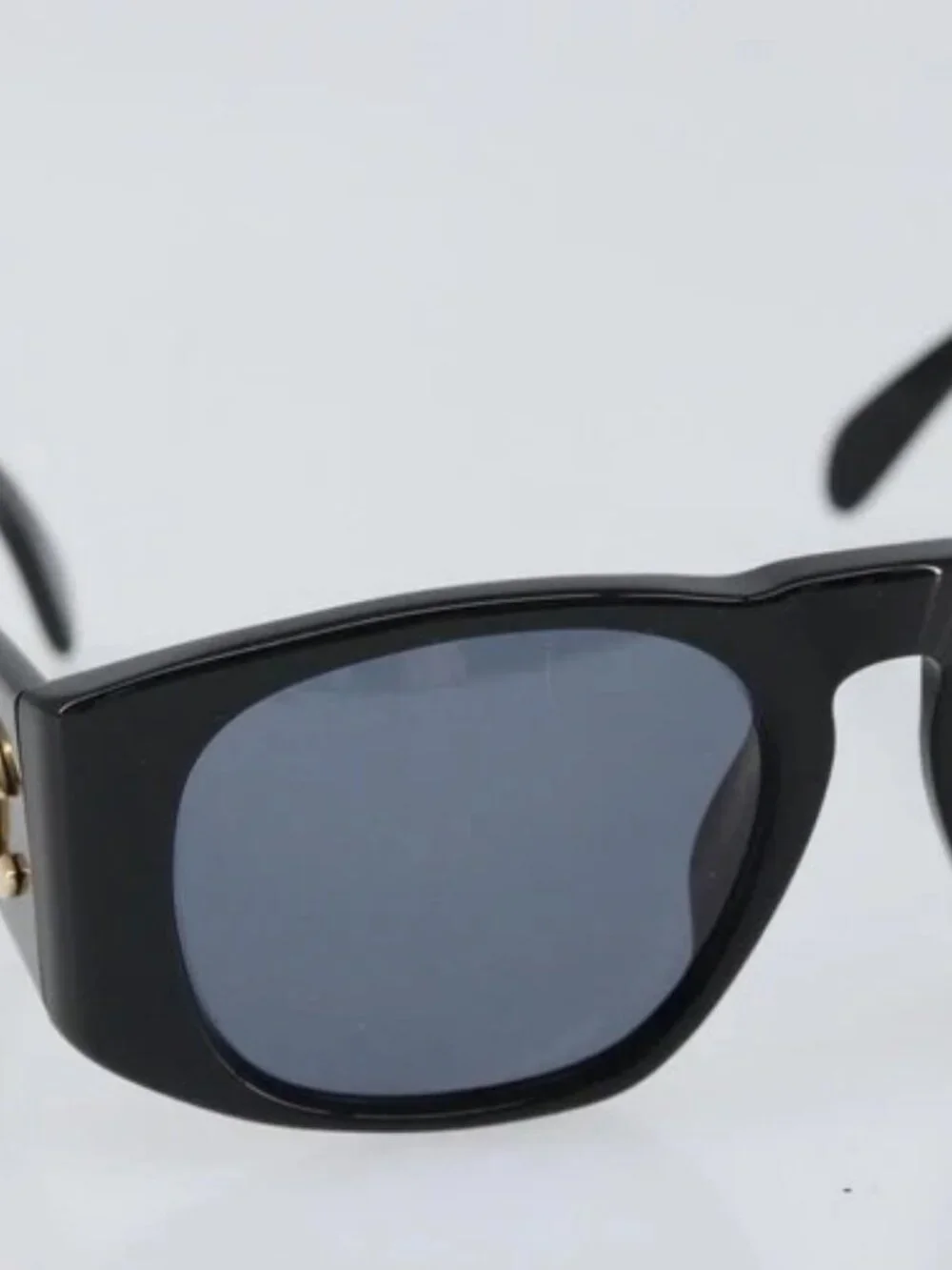 CHANEL Sunglasses plastic Black CC Auth 162582